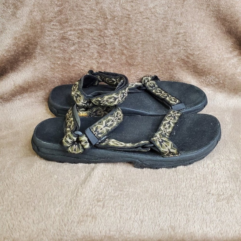 TEVA SPORT SANDALS MENS 13 ADJUSTABLE VELCREO STRAPS SHOC PAD SOLES FREE SHIP
